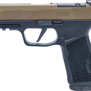 SIG Sauer P365X Macro Freedom 9mm Pistol – 3.7" Barrel, XRAY3 Night Sights, Bronze/Black, Two 17+1 Mags