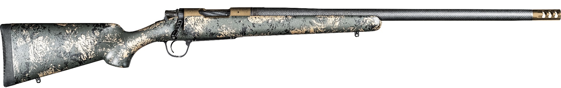 Christensen Arms Ridgeline FFT bolt action rifle in 6.5 PRC with 20-inch barrel and bronze finish