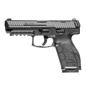 Heckler & Koch VP9A1 9mm black semi-auto pistol with optic-ready slide and night sights, right-side profile view