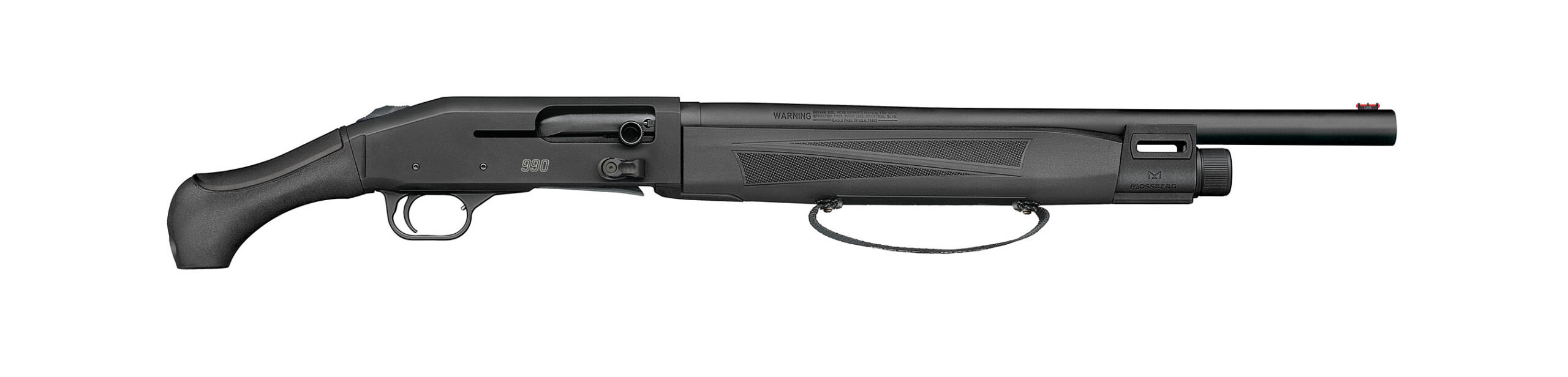 Mossberg 990 Aftershock 12 gauge semi-automatic shotgun with 18.5-inch matte blued barrel and synthetic stock