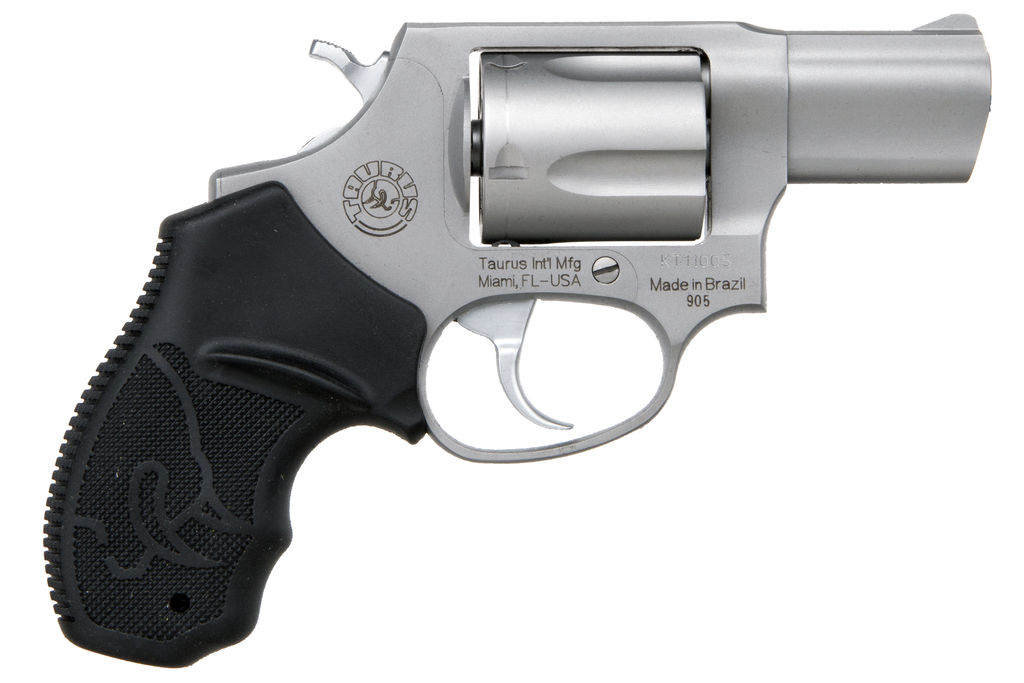 Taurus Model 905 9mm double/single action revolver with 2-inch matte stainless barrel and fixed sights
