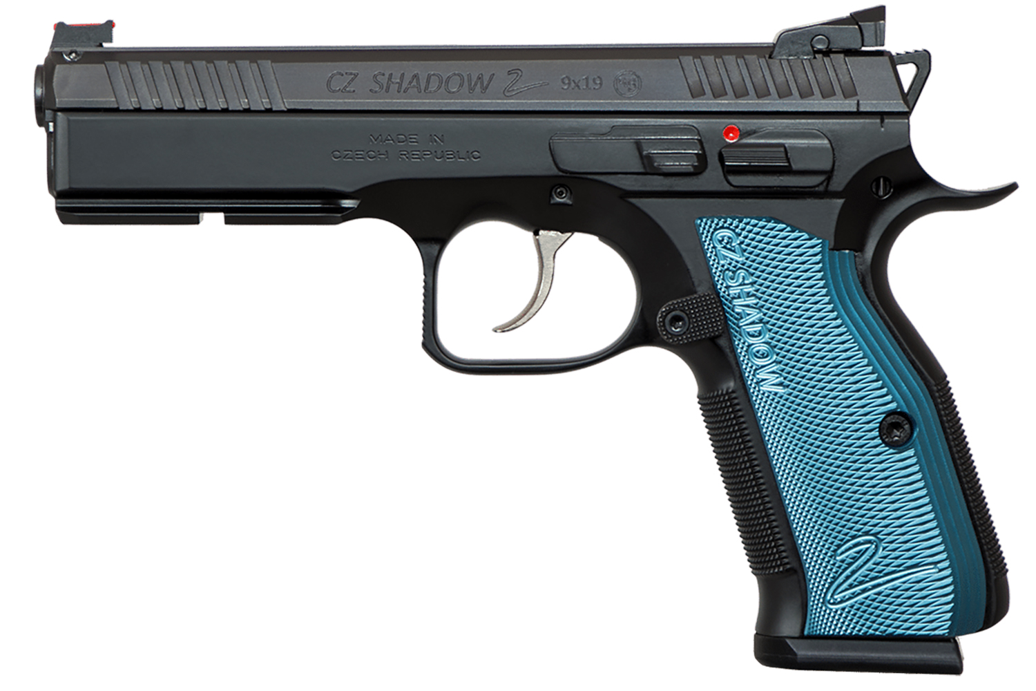 CZ SHADOW 2 9MM FS 17RD - BLACK POLYCOAT BLUE GRIP