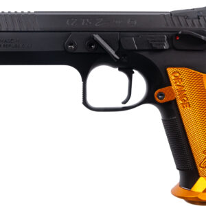CZ TS2 SA 9MM FS 20RD - BLACK POLYCOAT ORANGE GRIP