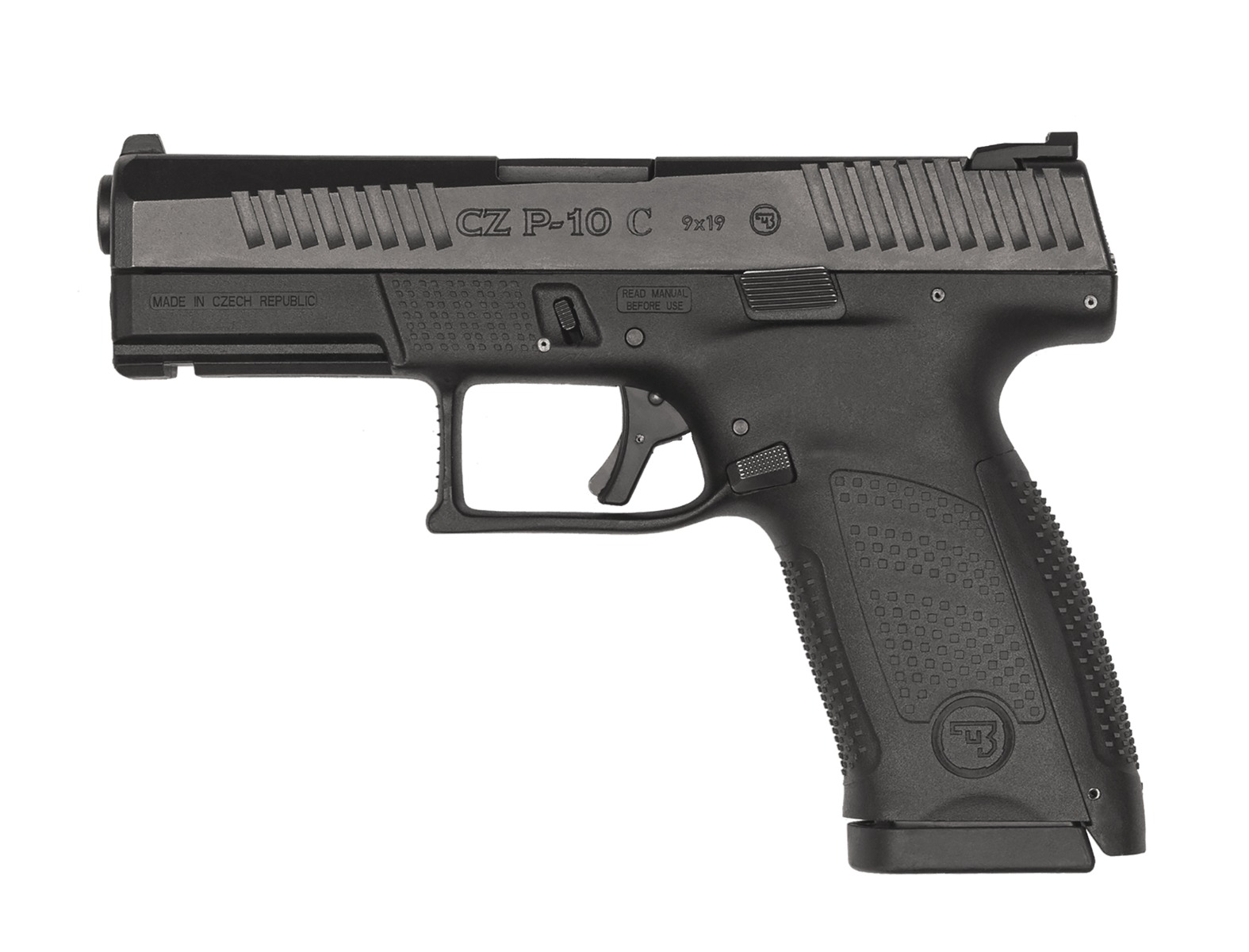 CZ P-10 C 9mm Striker-Fired Pistol – Black Polymer, 15+1 Capacity