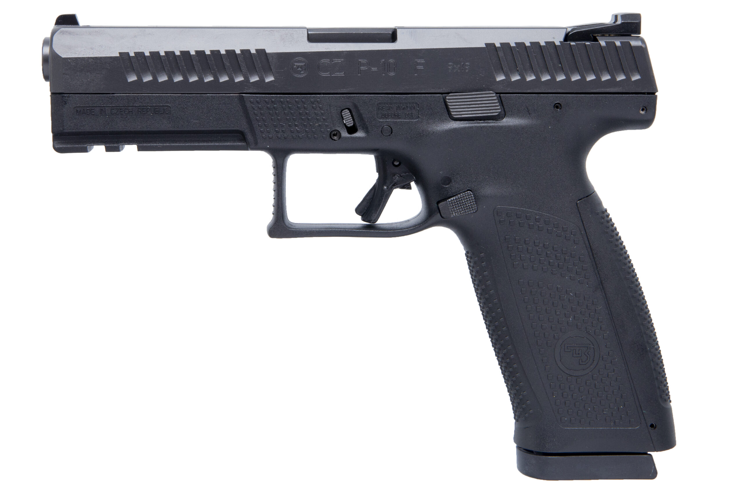 CZ P-10 F 9mm Striker-Fired Pistol – Black Polymer, 19+1 Capacity