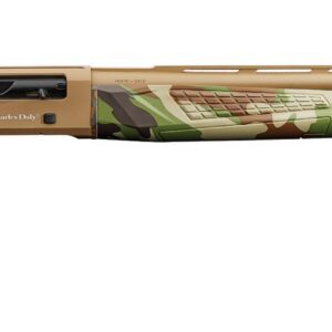 Charles Daly 601 Field semi-automatic 12 gauge shotgun with 28-inch barrel in FDE and camo finish