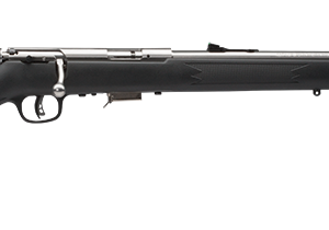 Savage Arms 93 FSS bolt-action rifle in .22 WMR with stainless steel 21-inch barrel and black synthetic stock