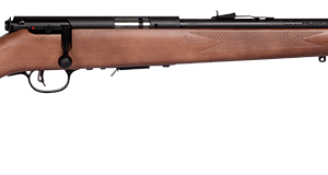 Savage Arms 93G bolt-action rifle in .22 WMR with 21-inch matte blued barrel and walnut stock