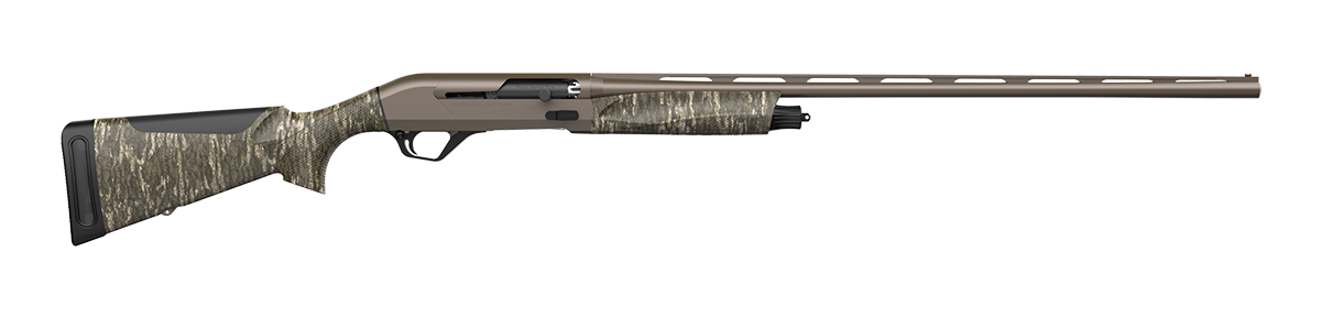 Retay ACE semi-automatic shotgun in Bronze and Mossy Oak Bottomland finish, 20 gauge with 26-inch barrel
