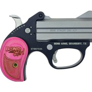 Bond Arms Stinger Girl .380 ACP stainless steel 3-inch break-action derringer, right side view