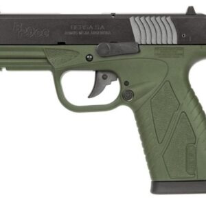 Bersa BP9CC OD Green 9mm semi-automatic concealed carry pistol with adjustable sights, right-side profile view