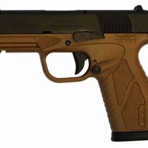 Bersa BP9 Concealed Carry 9mm semi-auto pistol in black and flat dark earth two-tone finish, right-side profile view