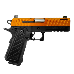 Century Arms LFA Apollo 11 V2 9mm 1911 pistol with copper finish, optic-ready serrated slide, and tritium night sights