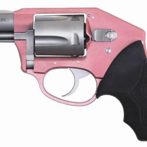 Charter Arms Pink Lady Off Duty .38 Special double-action-only revolver with 2-inch high-polished stainless barrel and pink grip