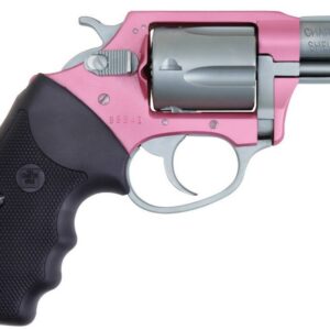 Charter Arms Southpaw .38 Special revolver with 2-inch matte stainless barrel and pink and stainless two-tone finish, left-hand configuration
