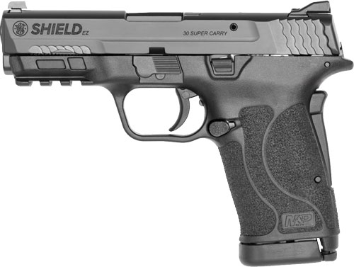 S&W SHIELD EZ 30 SUPER CARRY - BLACKENED SS/BLK NO THUMB SFT