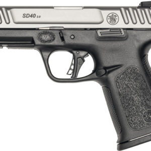 S&W SD40 2.0 40SW 4" FS 14-SH - SILVER SS SLIDE/BLACK POLYMER