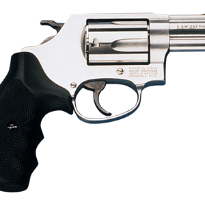 Smith & Wesson Model 60 .357 Magnum revolver with 2.125-inch barrel, satin stainless finish, and rubber round butt grip