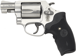 Smith & Wesson Model 637 .38 Special +P revolver with 1.875-inch barrel and Crimson Trace Lasergrips, matte stainless finish