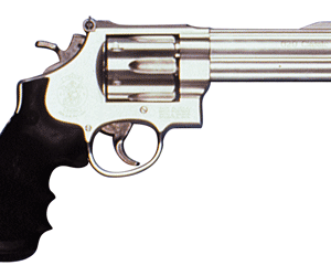 Smith & Wesson Model 629 .44 Magnum revolver with 5-inch stainless barrel and rubber grips