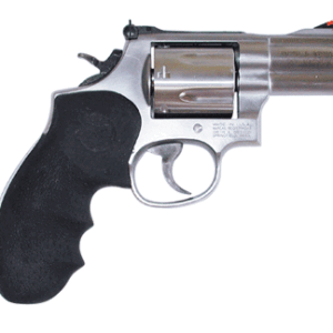 Smith & Wesson 686 Plus .357 Magnum revolver with 2.5-inch satin stainless barrel and rubber grips