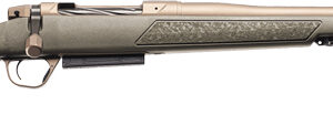 Christensen Arms Evoke bolt-action rifle in .243 Winchester with 20-inch barrel, Burnt Bronze receiver and OD Green stock finish