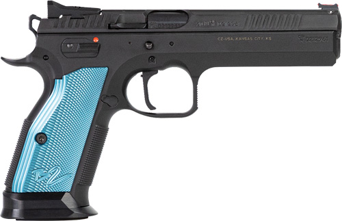 CZ TS2 SA 40SW FS 17RD - BLACK POLYCOAT BLUE GRIP - Image 2