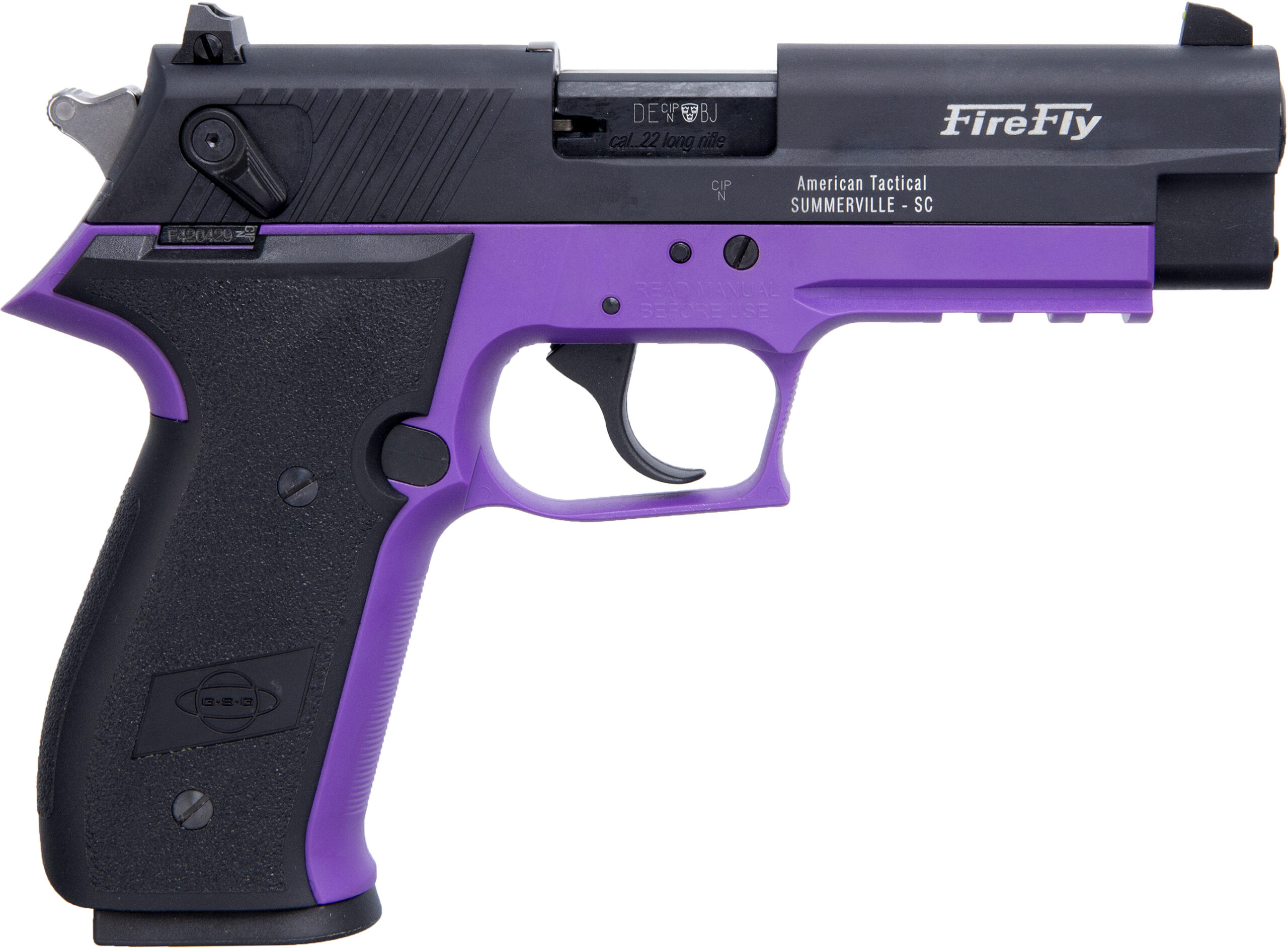 GERMAN SPORT FIREFLY 22LR - 4" FS 10RD NON-TREADED PURPLE - Image 2