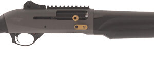 GForce Arms Gatlander 12 gauge semi-automatic shotgun with Cerakote Grey finish and synthetic stock, left-side view