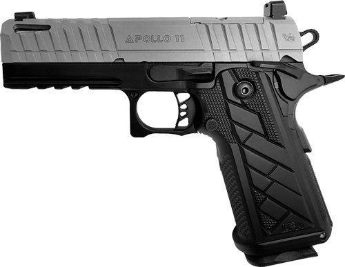 Live Free Armory Apollo 11 V2 9mm 1911 4.9" Barrel – Optic Ready, Night Sights, Gray/Black - Image 2