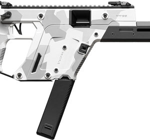 KRISS Vector CRB G3 10mm semi-automatic carbine in Arctic Delta finish with folding stock and flip-up sights, right-side profile view
