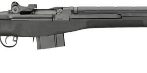 Springfield Armory M1A Loaded .308 Winchester semi-automatic rifle with 22-inch barrel and black stock, right-side view