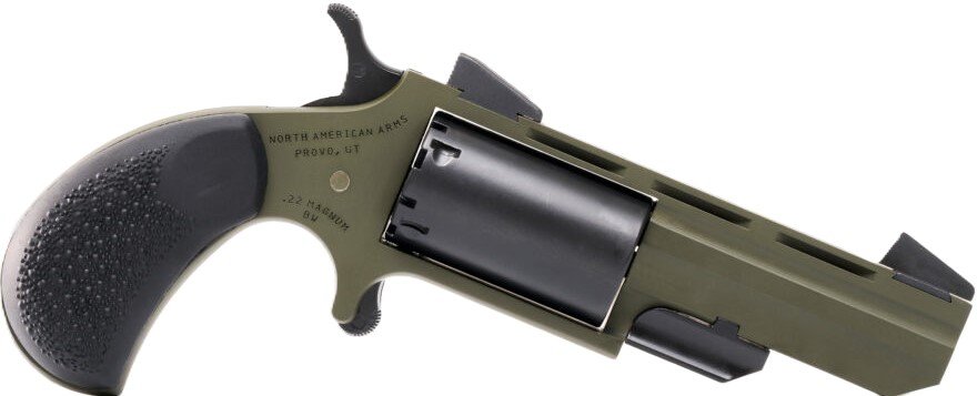 North American Arms Huntsman Mini-Revolver in .22 LR with 2-inch barrel and OD Green Cerakote finish