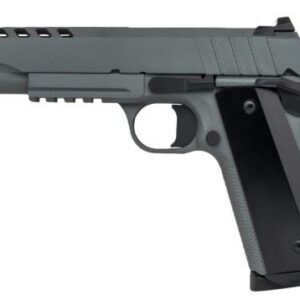 TISAS 1911 Nightstalker 9mm semi-automatic pistol with 5-inch barrel and gray Cerakote finish, right-side profile view