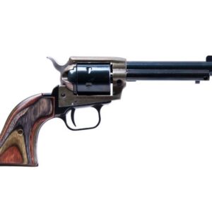 Heritage Manufacturing Rough Rider single-action revolver with 4.75-inch barrel and color case hardened frame in .22 LR and .22 Magnum