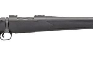 Mossberg Patriot bolt-action rifle in .22-250 Remington with stainless Cerakote barrel and black synthetic stock