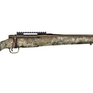 Mossberg Patriot Predator Strata bolt-action rifle in .350 Legend with brown Strata camo finish and 22-inch barrel