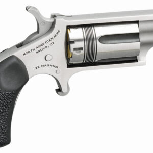 North American Arms Wasp .22 Magnum single-action mini revolver with 1-1/8 inch stainless barrel, right-side view