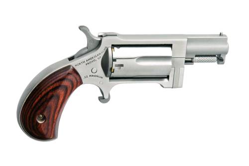 North American Arms Sidewinder stainless mini-revolver with 1.5-inch barrel chambered in .22 LR and .22 Magnum