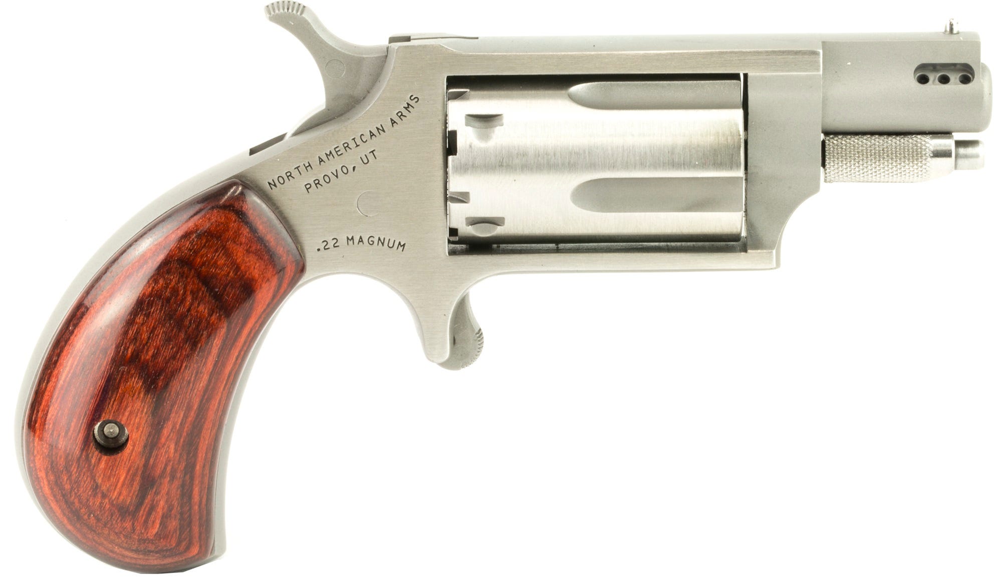 North American Arms NAA-22MSC-P Mini Revolver .22 Magnum 1-1/8 inch ported stainless single action revolver