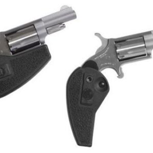 North American Arms Mini Revolver .22 LR 1-5/8 inch barrel stainless with holster grip combo