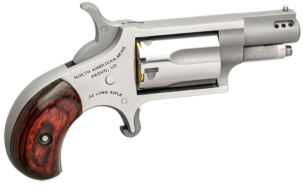 North American Arms Mini Revolver .22 LR ported stainless steel 1-1/8 inch barrel NAA-22LR-P