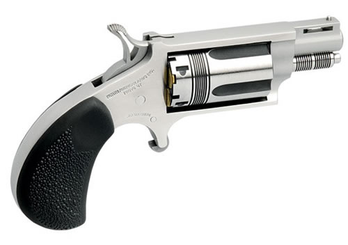 North American Arms The Wasp stainless mini revolver with 1-1/8 inch barrel and dual .22 Mag and .22 LR cylinders