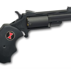 North American Arms Black Widow .22 Magnum single-action mini revolver with 2-inch matte black barrel and fixed sights