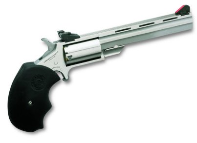 North American Arms Mini-Master .22 Magnum single action revolver with 4-inch stainless barrel and adjustable sights