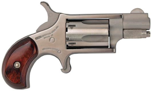 North American Arms NAA-22LR Mini Revolver in stainless steel with 1-1/8 inch barrel chambered in .22 LR