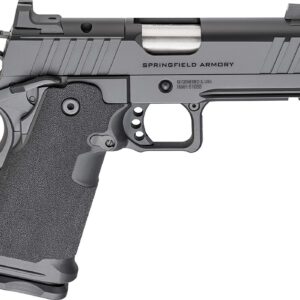 Springfield Armory 1911 Prodigy Compensated 9mm pistol with optic-ready slide and fiber optic front sight, black finish, left side view
