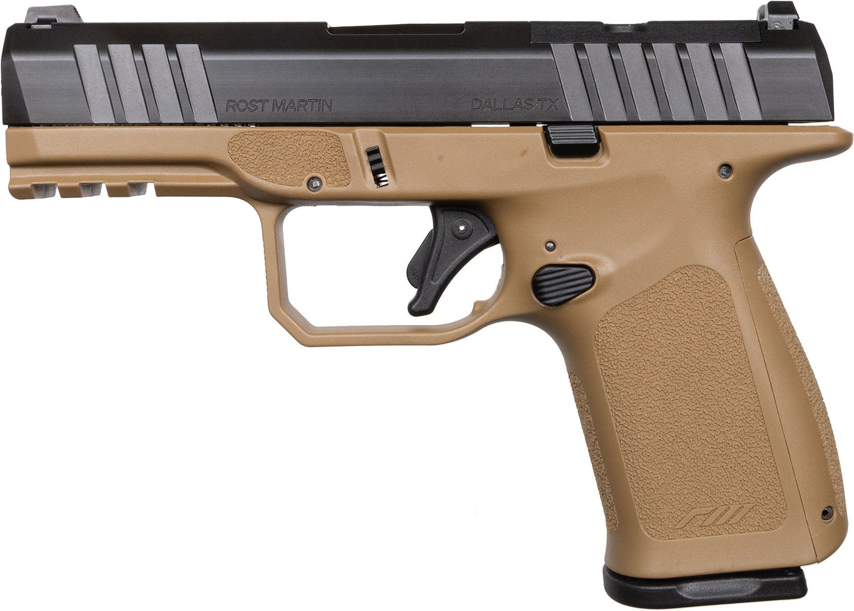 Rost Martin RM1C 9mm Semi-Auto Pistol – FDE/Black, 4" Barrel, Optic Ready, 15+1 Capacity