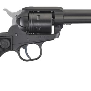 Ruger Wrangler .22 LR single-action revolver with 4.62-inch barrel and Black Cerakote finish, right-side profile view