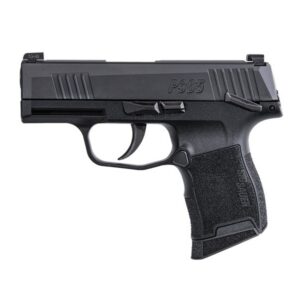 SIG SAUER P365 .380 ACP black striker-fired pistol with SIGLITE night sights and optic-ready slide, MA compliant